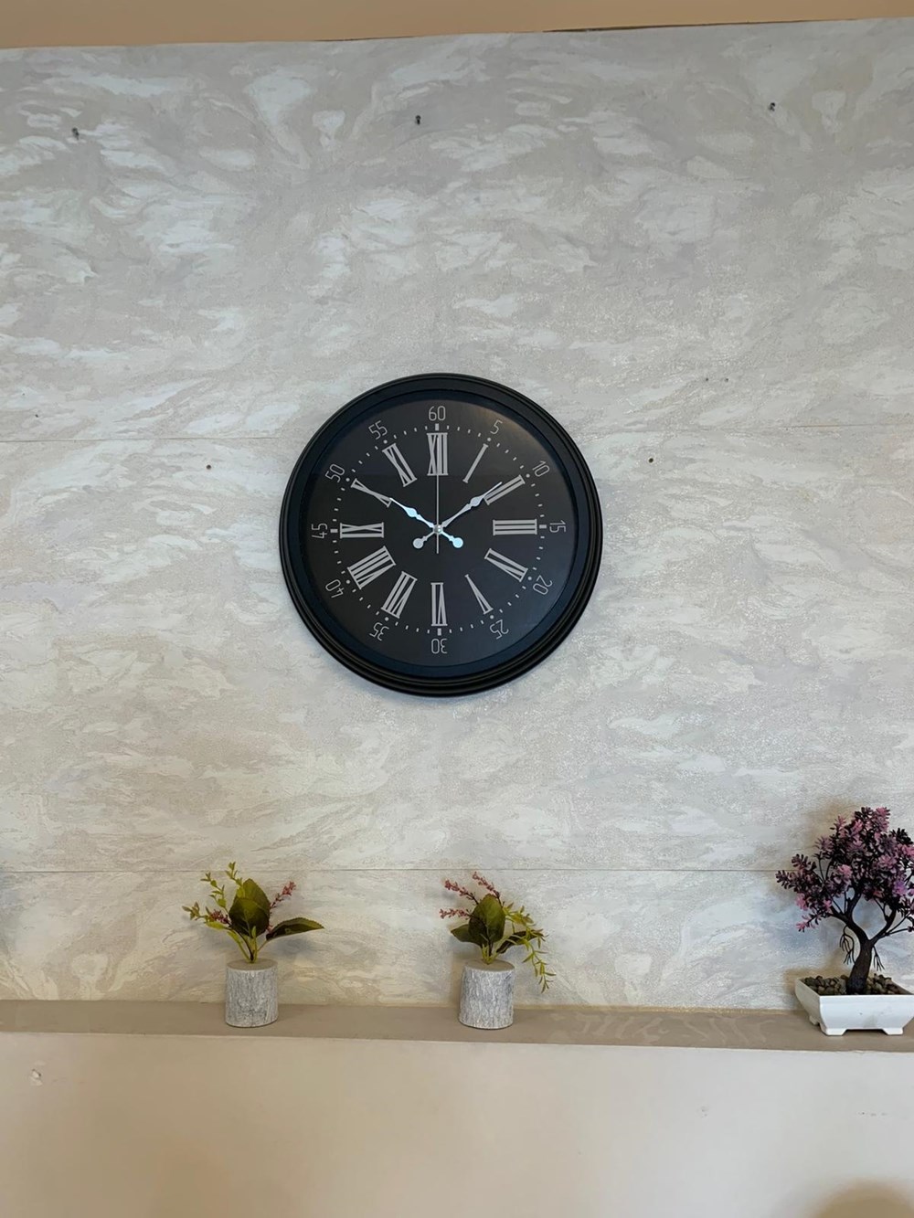 Black Noble 40 Cm Metal Modern Duvar Saati