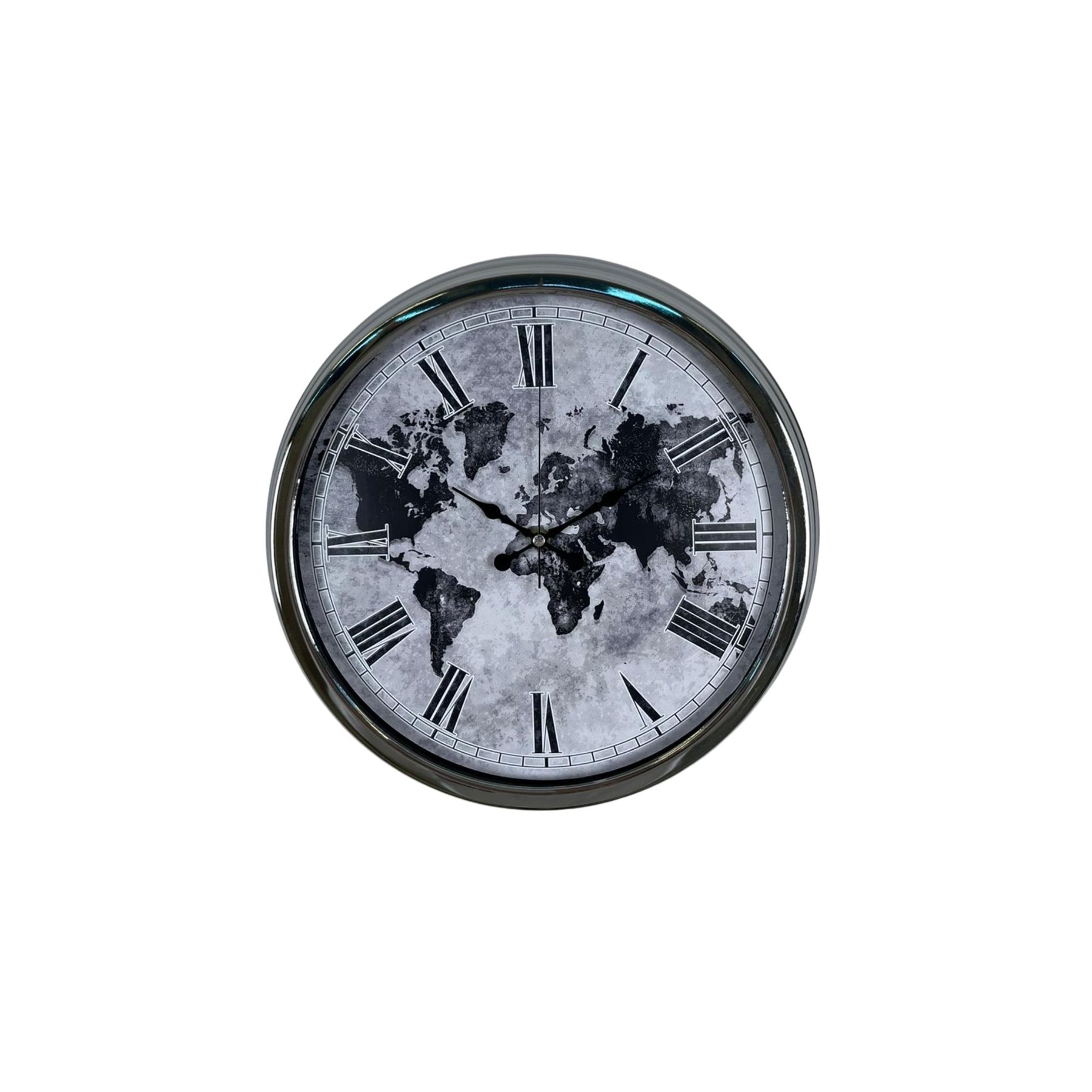 Global Silver 40 Cm Metal Duvar Saati