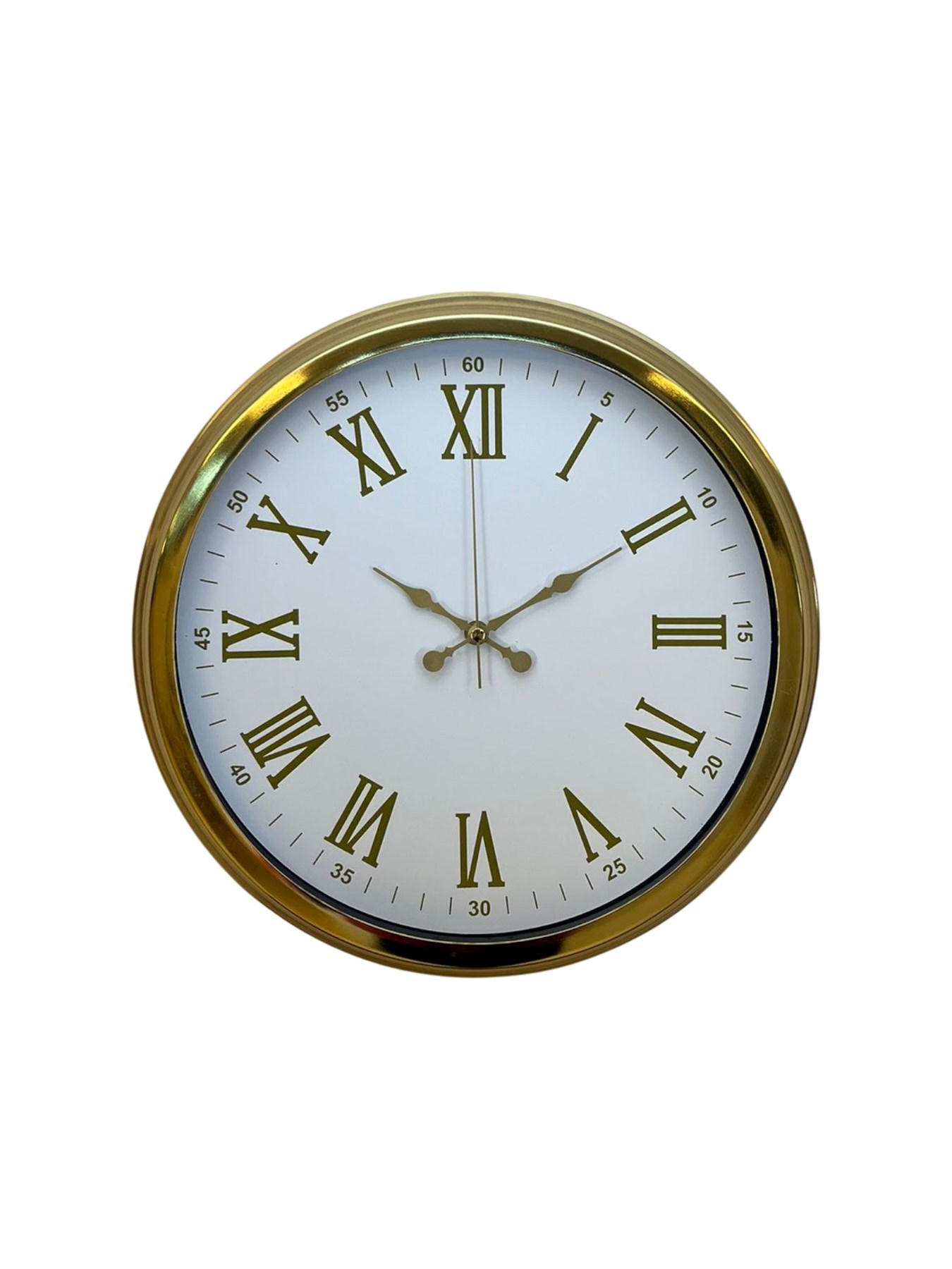 Royal White Gold 40 Cm Metal Duvar Saati