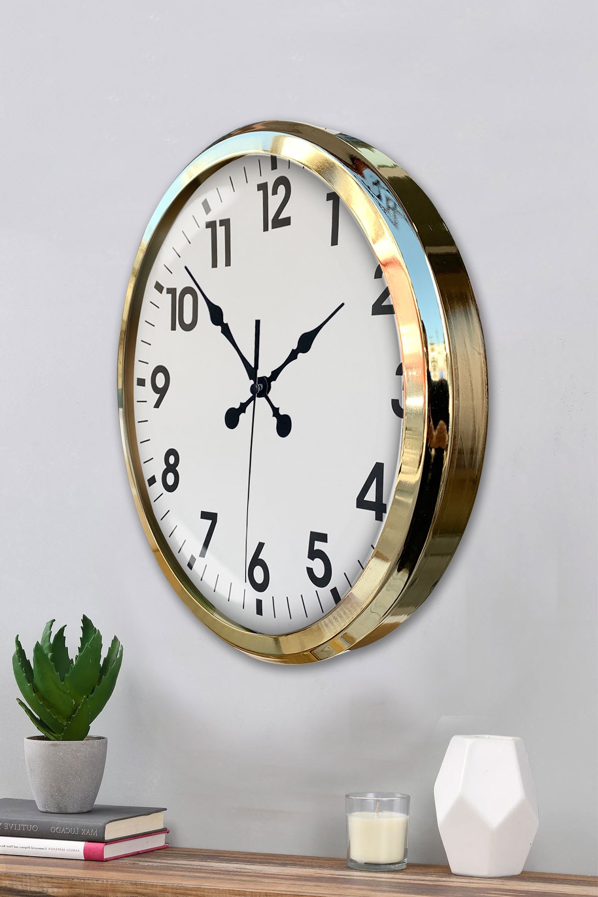 Gold Standart 52 Cm Metal Zarif Duvar Saati