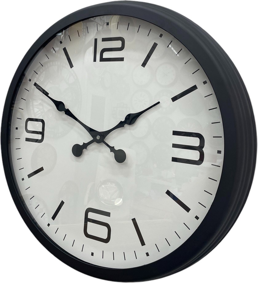 60 cm Siyah Metal Dizayn Duvar Saati