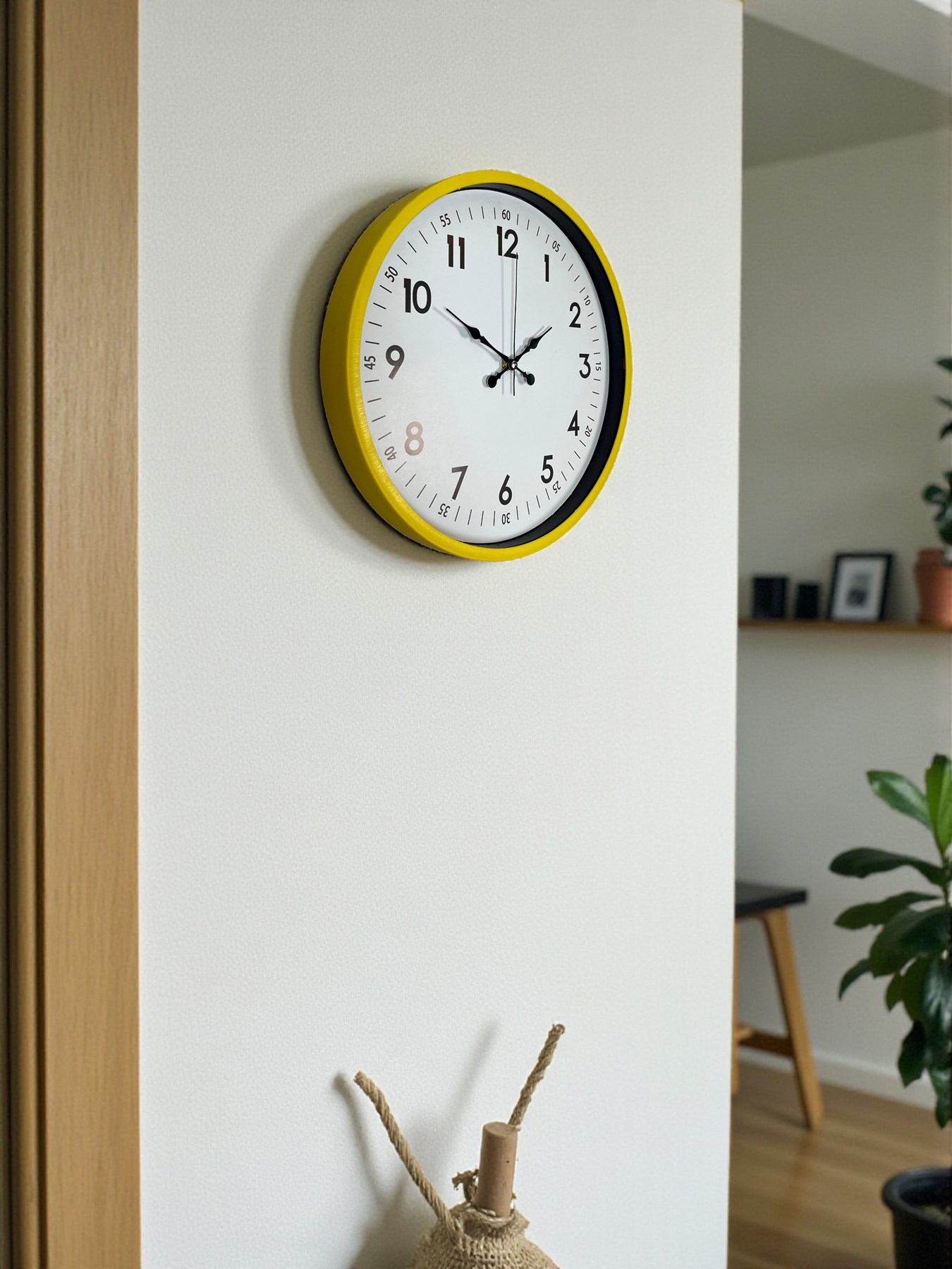 36 Cm Sarı Dekoratif Duvar Saati