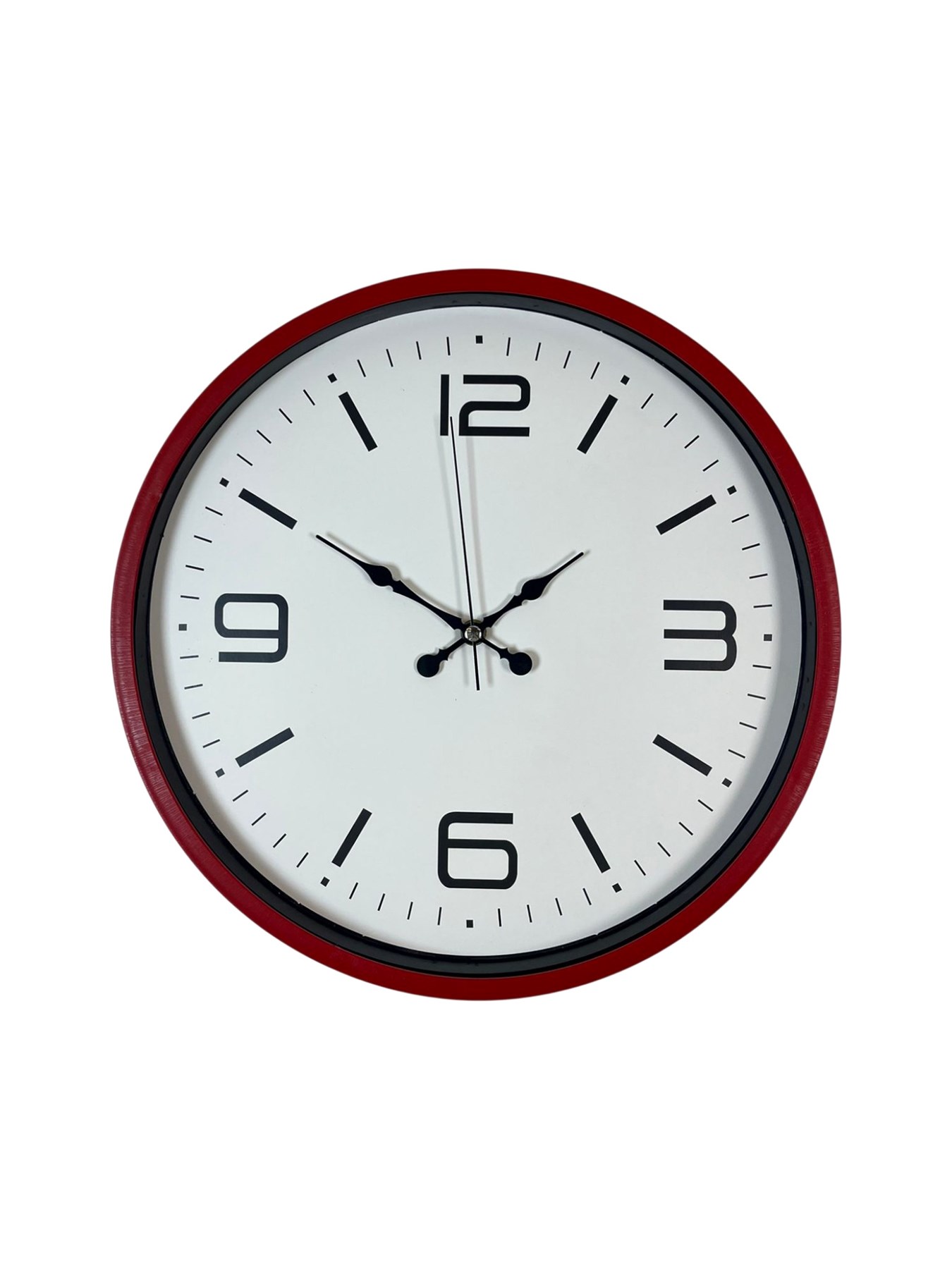 36 Cm Kırmızı Modern Dekoratif Duvar Saati