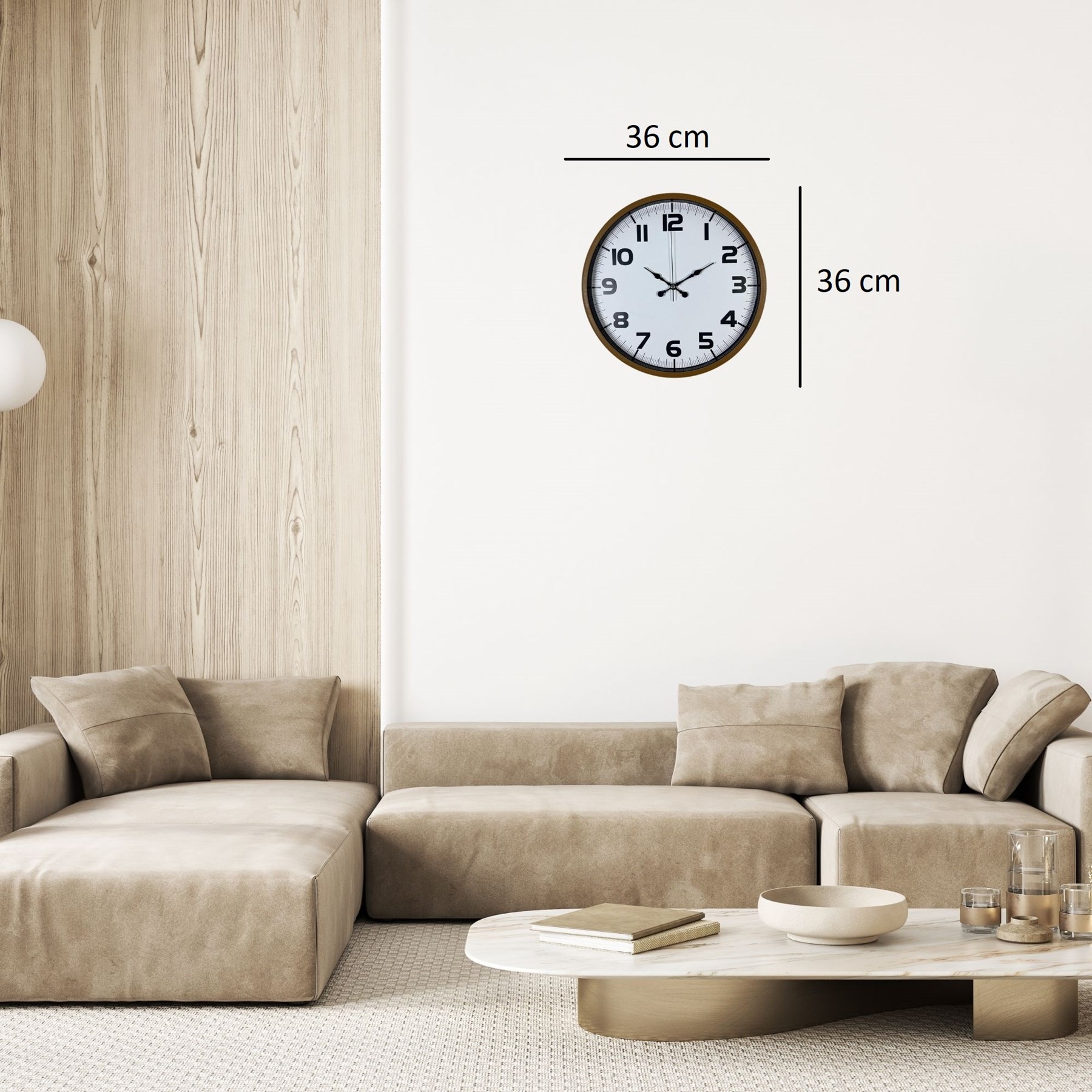 Kahverengi 36 Cm Standart Duvar Saati