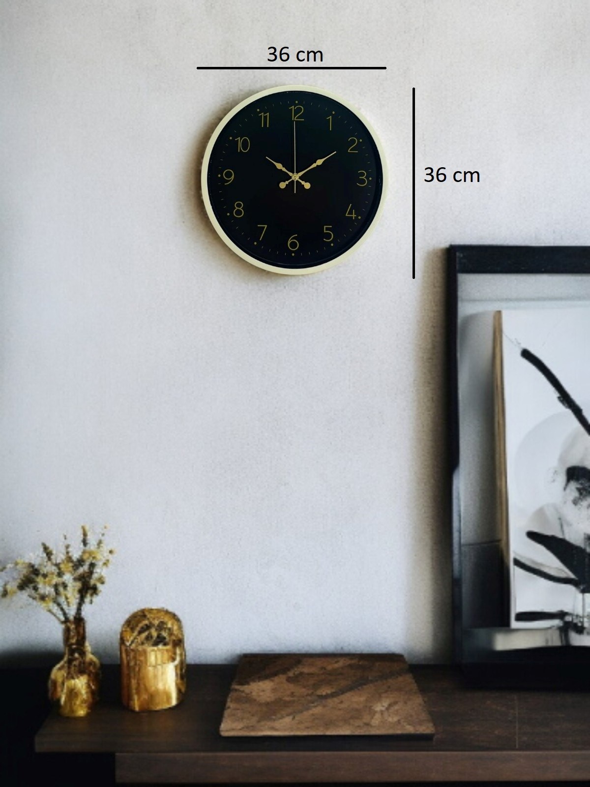 36 Cm Standart Krem Duvar Saati