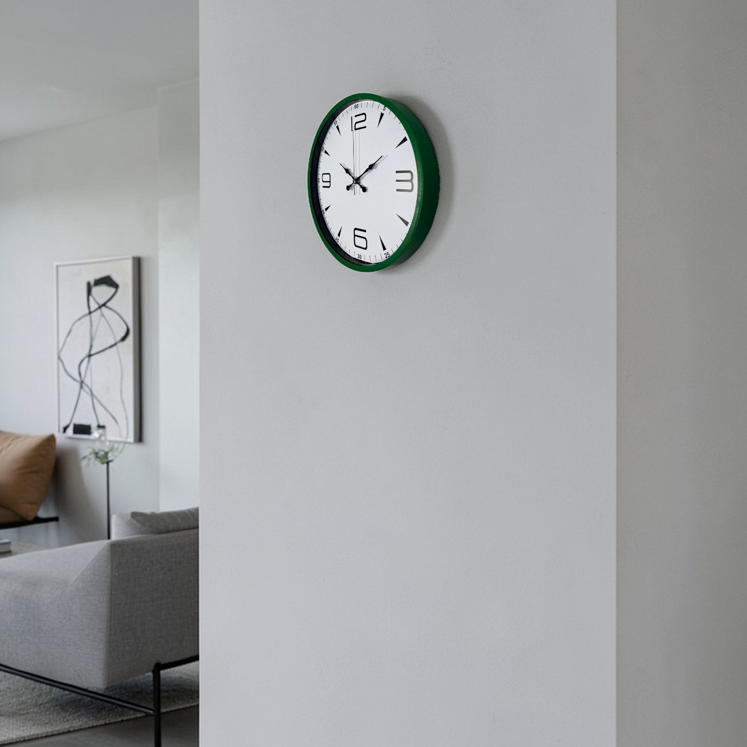 Yeşil Aura 36 Cm Standart Duvar Saati