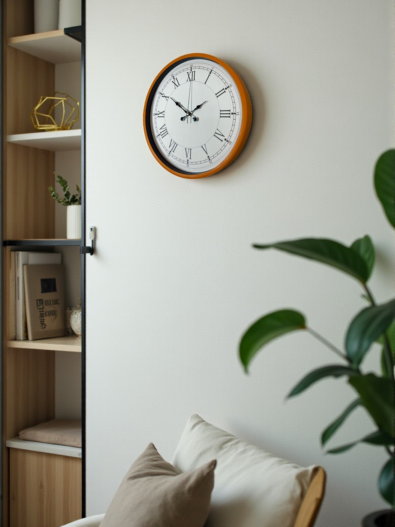 36 Cm Standart Turuncu Duvar Saati