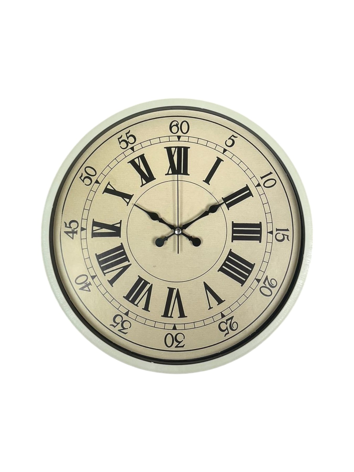 36 Cm Krem Retro Tasarım Duvar Saati