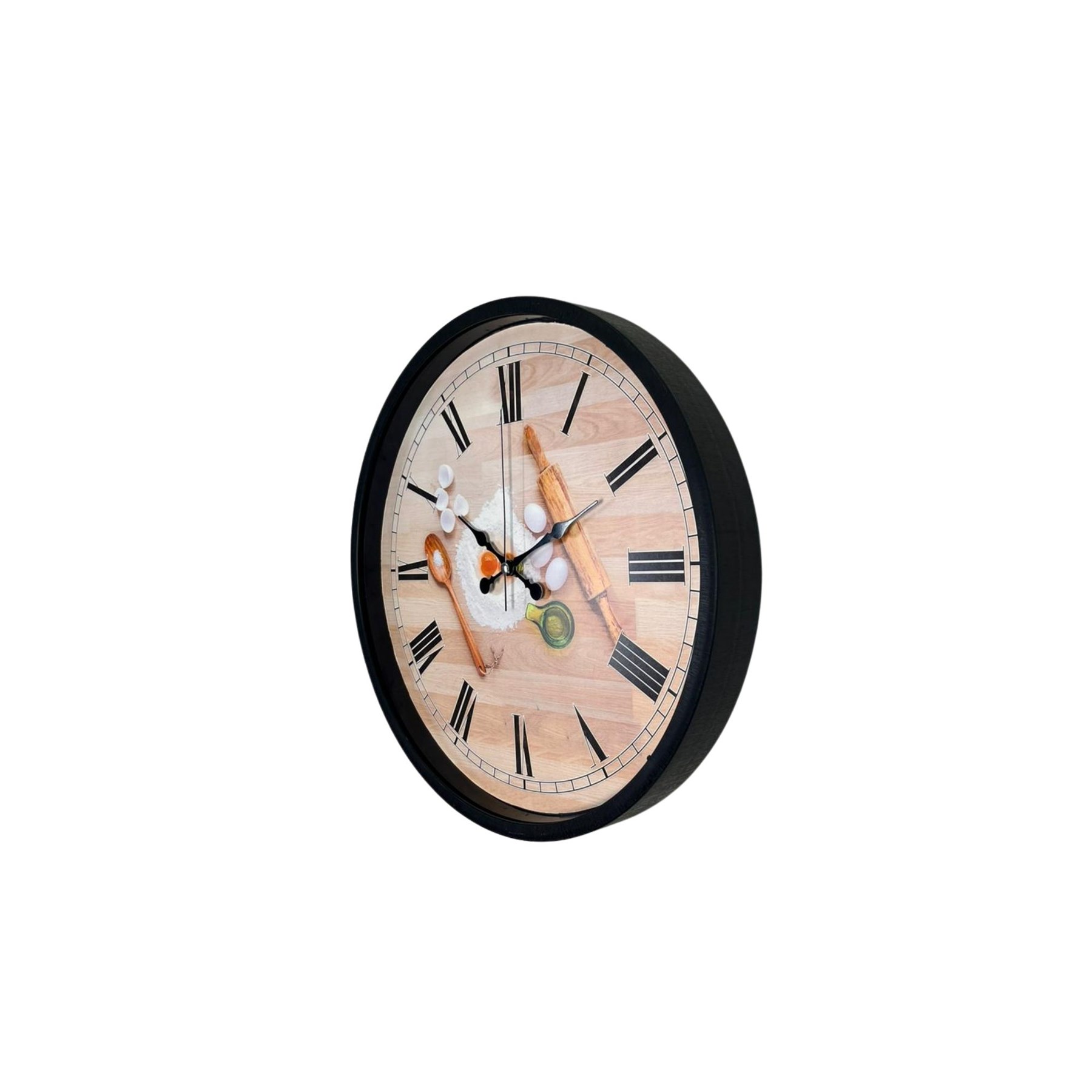 Chef Kitchen Siyah 36 Cm Dekoratif Duvar Saati