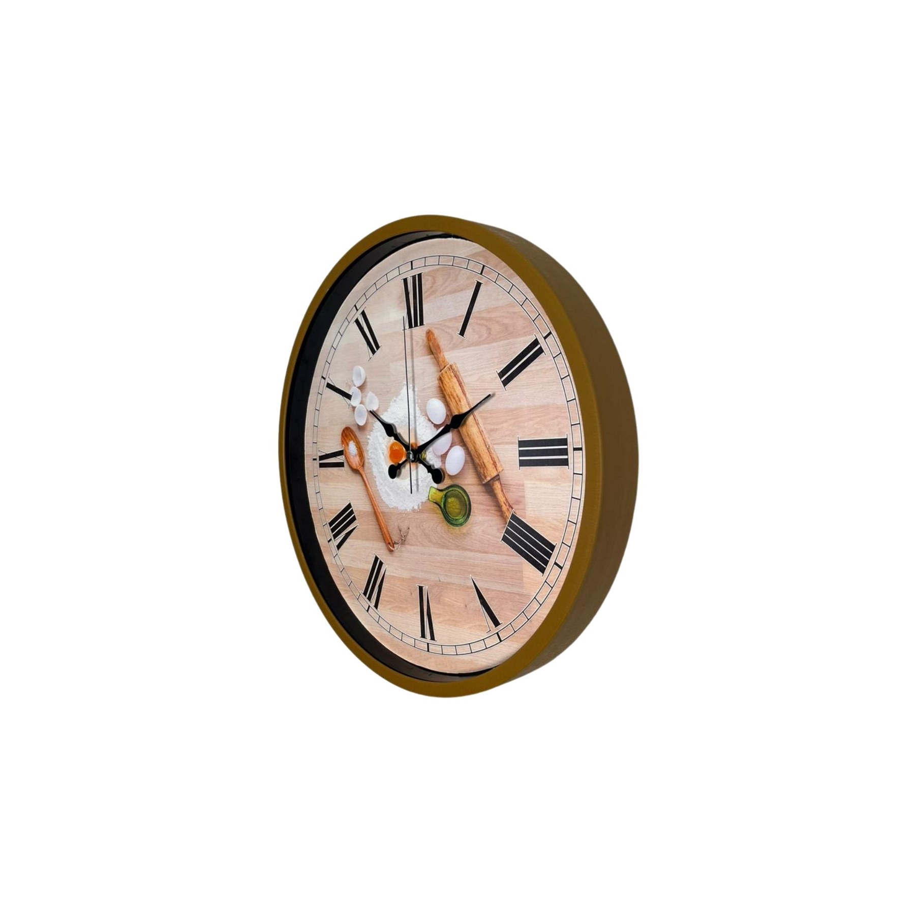 Rustic Bakery Kitchen Kahverengi 36 Cm Duvar Saati