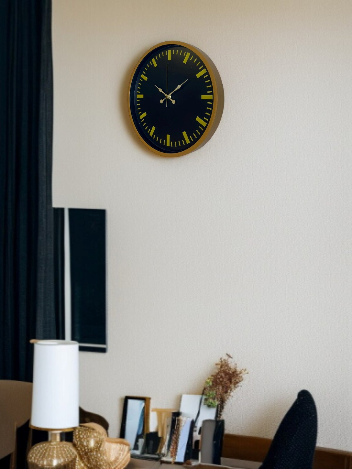 36 Cm Kahverengi Modern Duvar Saati