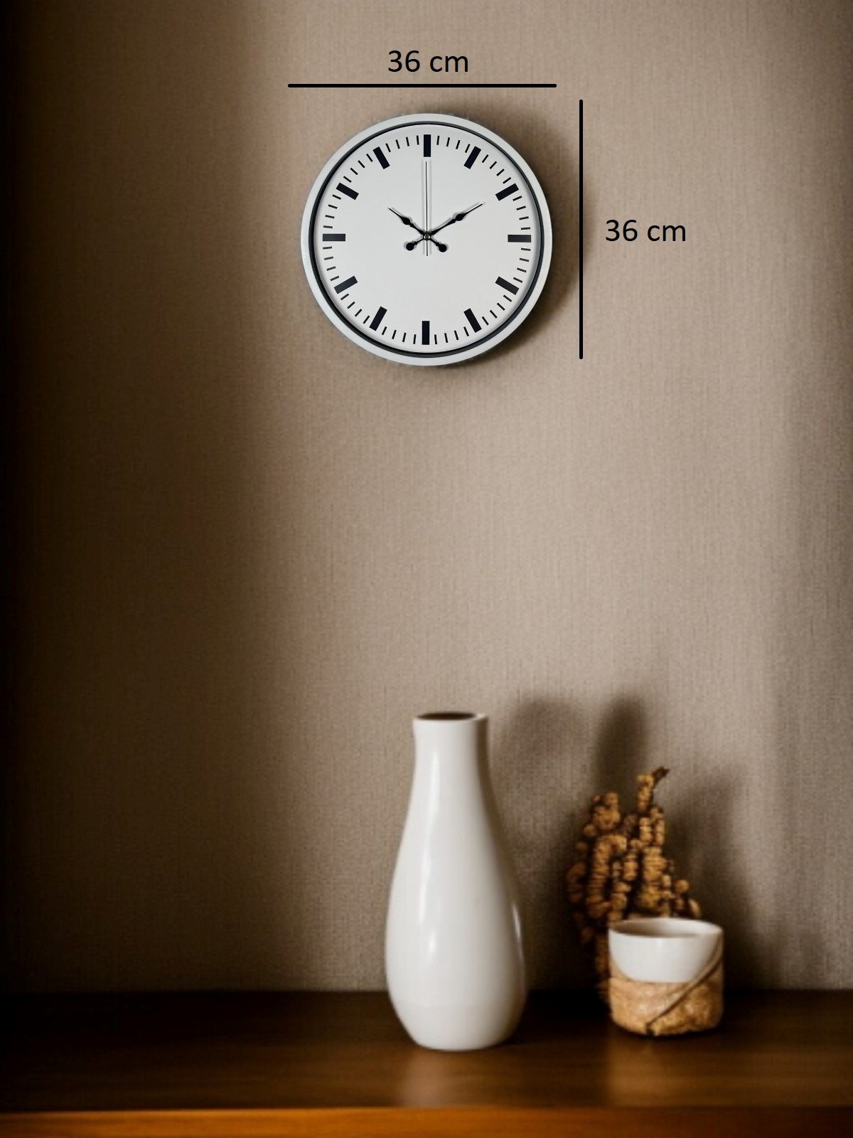 36 Cm Beyaz Standart Duvar Saati
