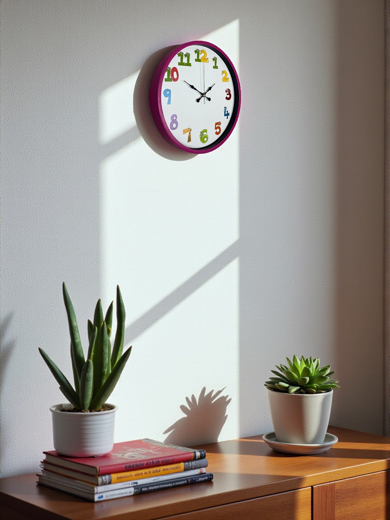 36 Cm Pembe Çocuk Odası Duvar Saati