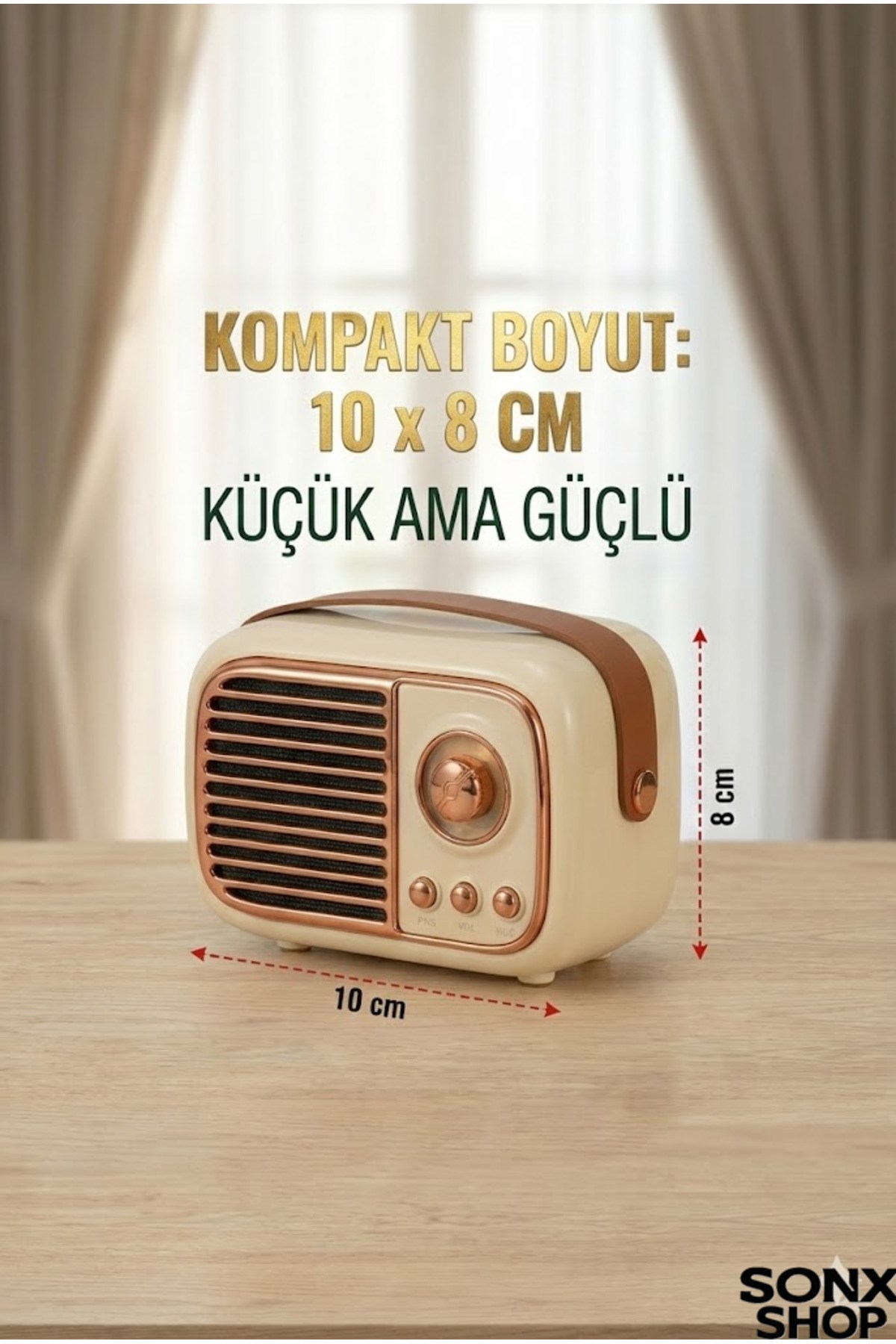 Nostaljik Retro Bluetooth Hoparlör FM Radyo ve USB Girişli Yüksek Ses Kaliteli Taşınabilir speaker