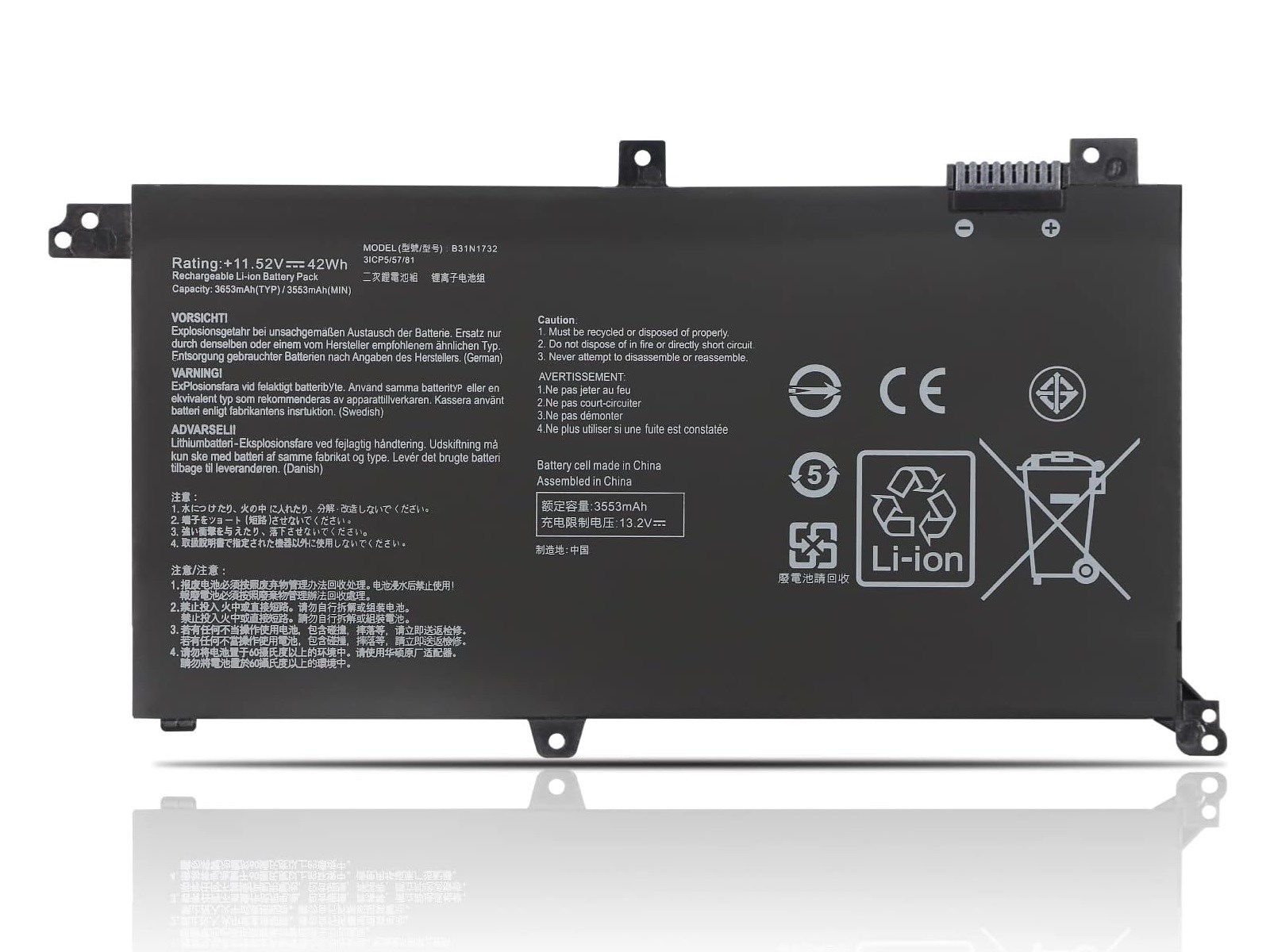 RETRO Asus X430U, B31N1732 Notebook Bataryası