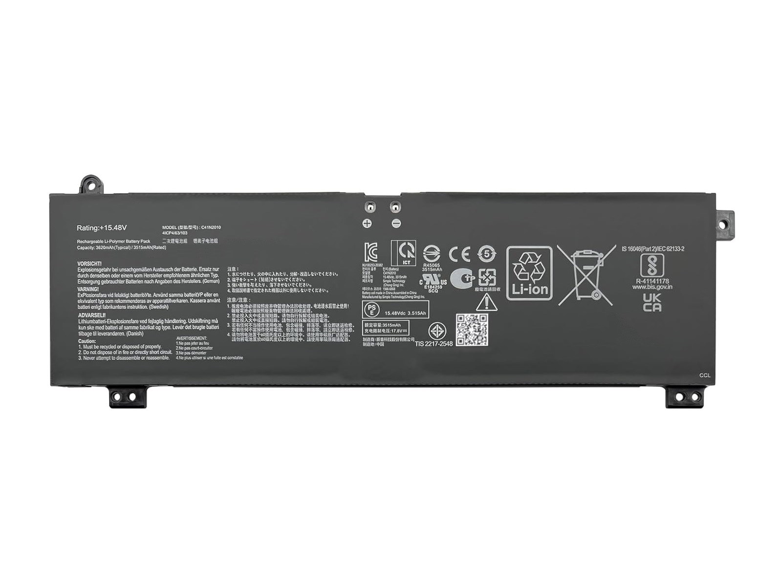 Sylar RETRO Asus C41N2010 Notebook Bataryası
