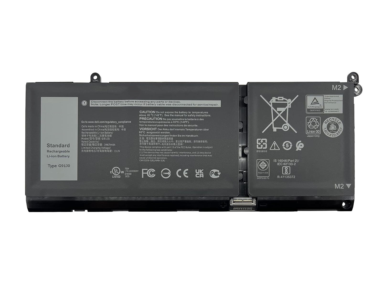Sylar RETRO Dell Inspiron 3510, G91J0 Notebook Bataryası - Ver.1 - 3 Cell