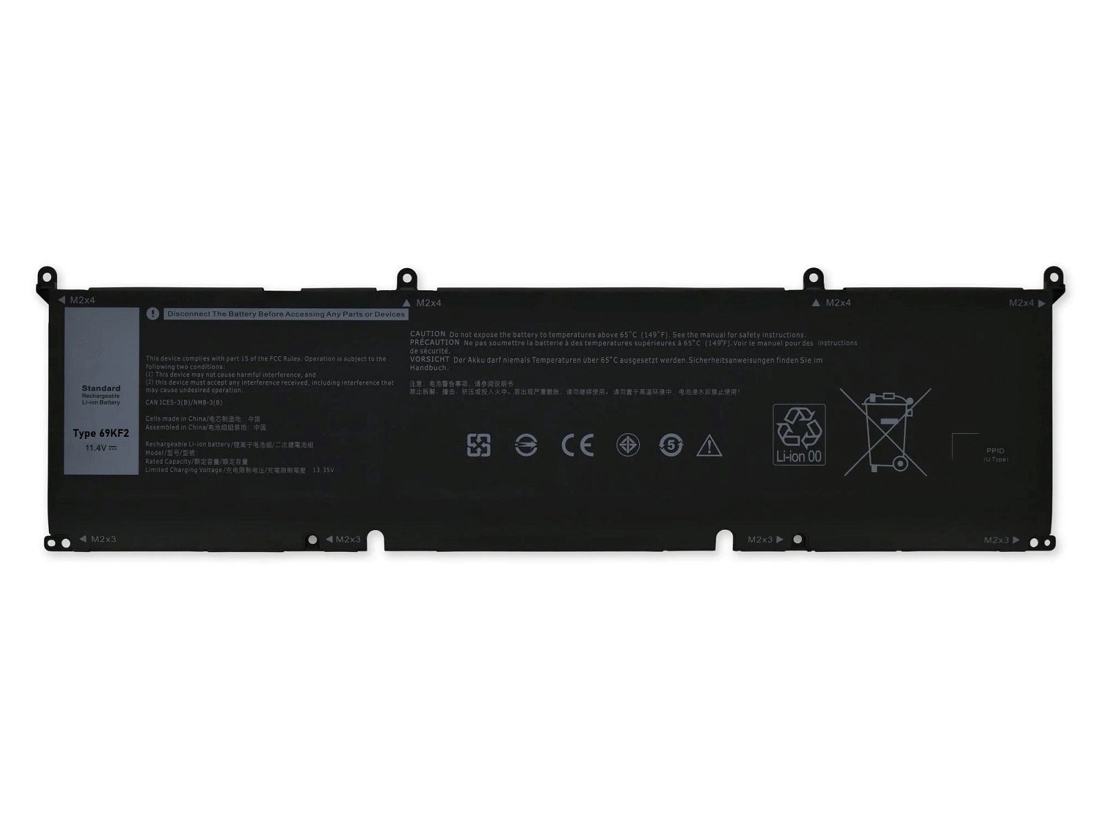 Sylar RETRO Dell 69KF2 Notebook Bataryası - 6 Cell
