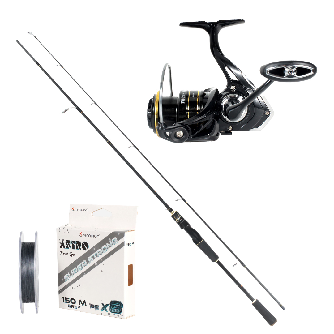 REMIXON FOCUS BG 2.40M 5-35GR 2P KAMIŞ+BG3000M 5+1BB MAKARA, SET