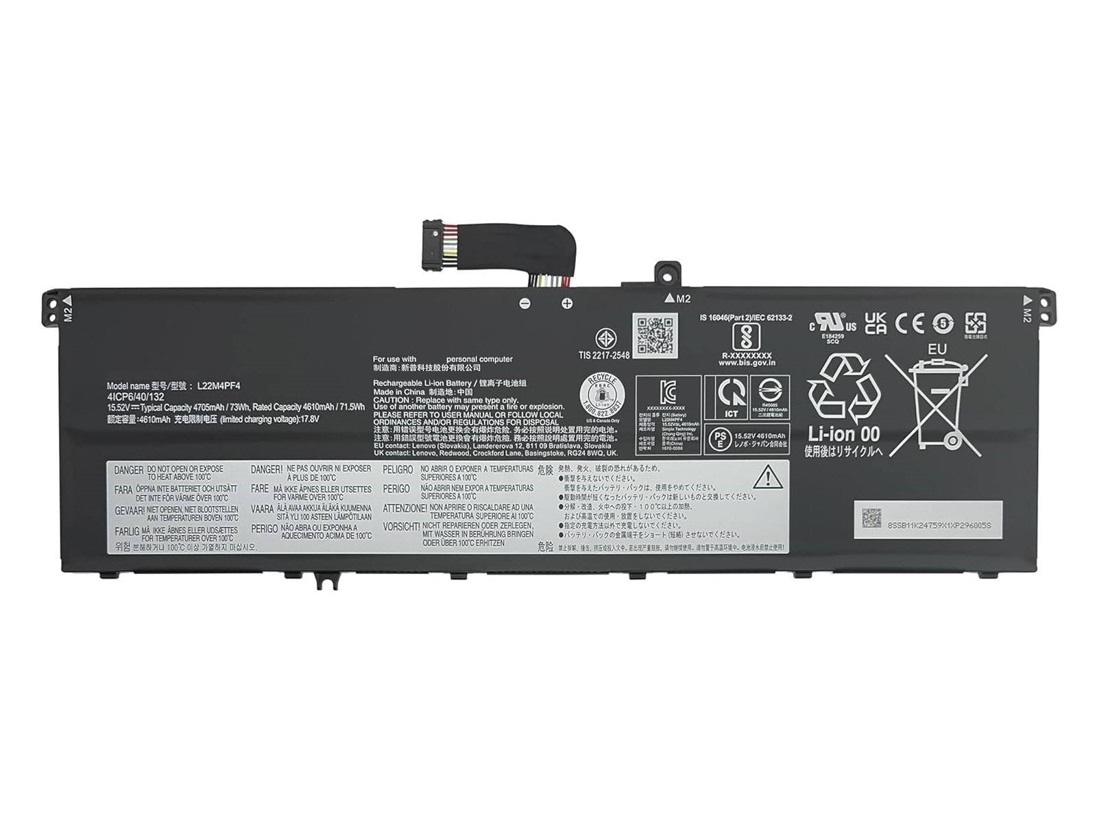 RETRO Lenovo L22M4PF4 Notebook Bataryası
