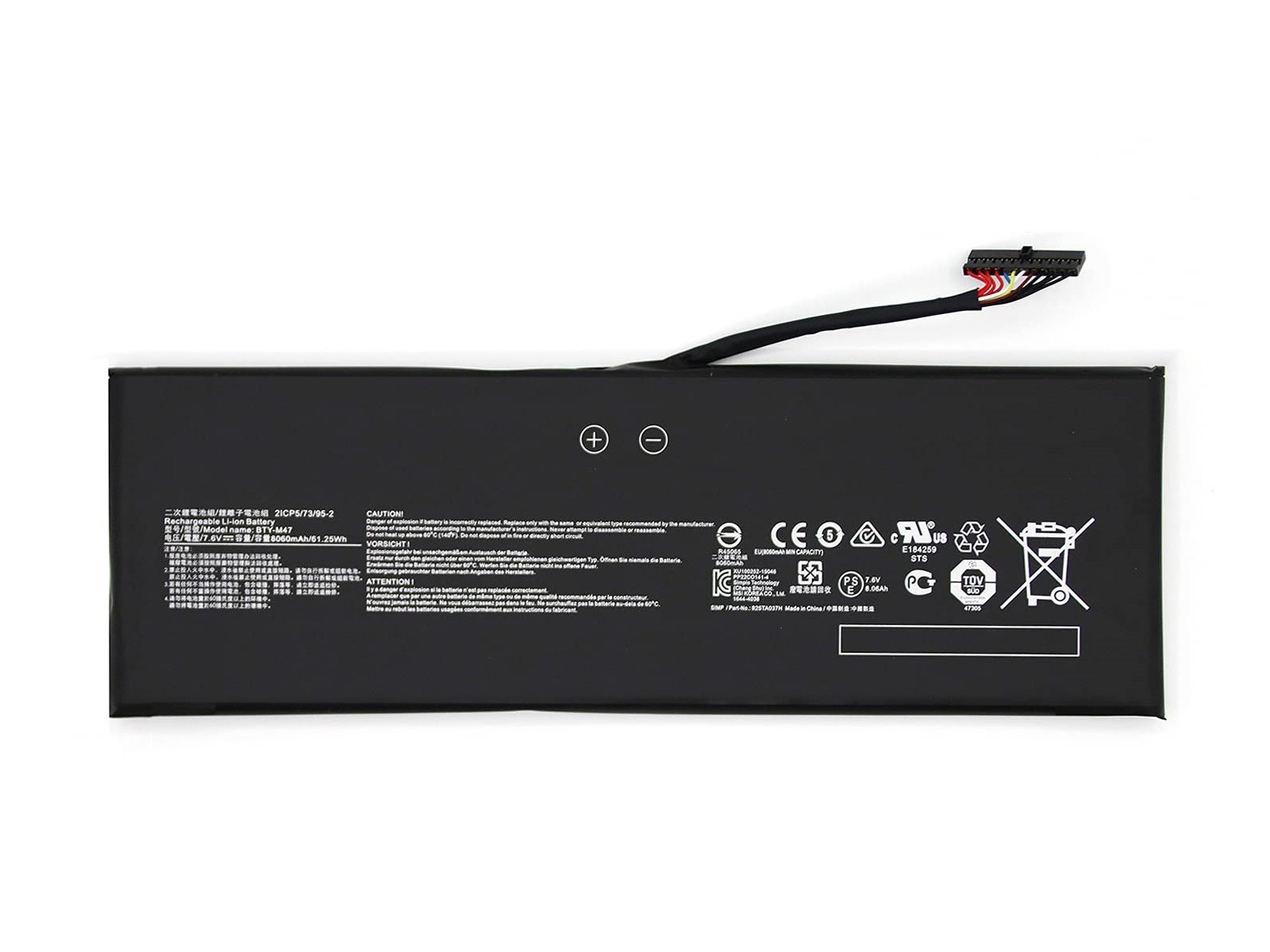 RETRO MSI GS40, GS43, BTY-M47 Notebook Bataryası