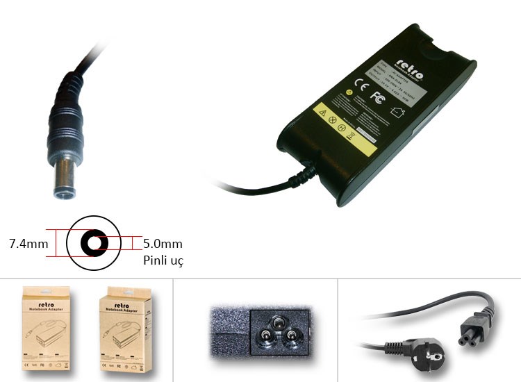 Sylar RETRO Dell 90W Pinli Uç Notebook Adaptör RNA-DL04