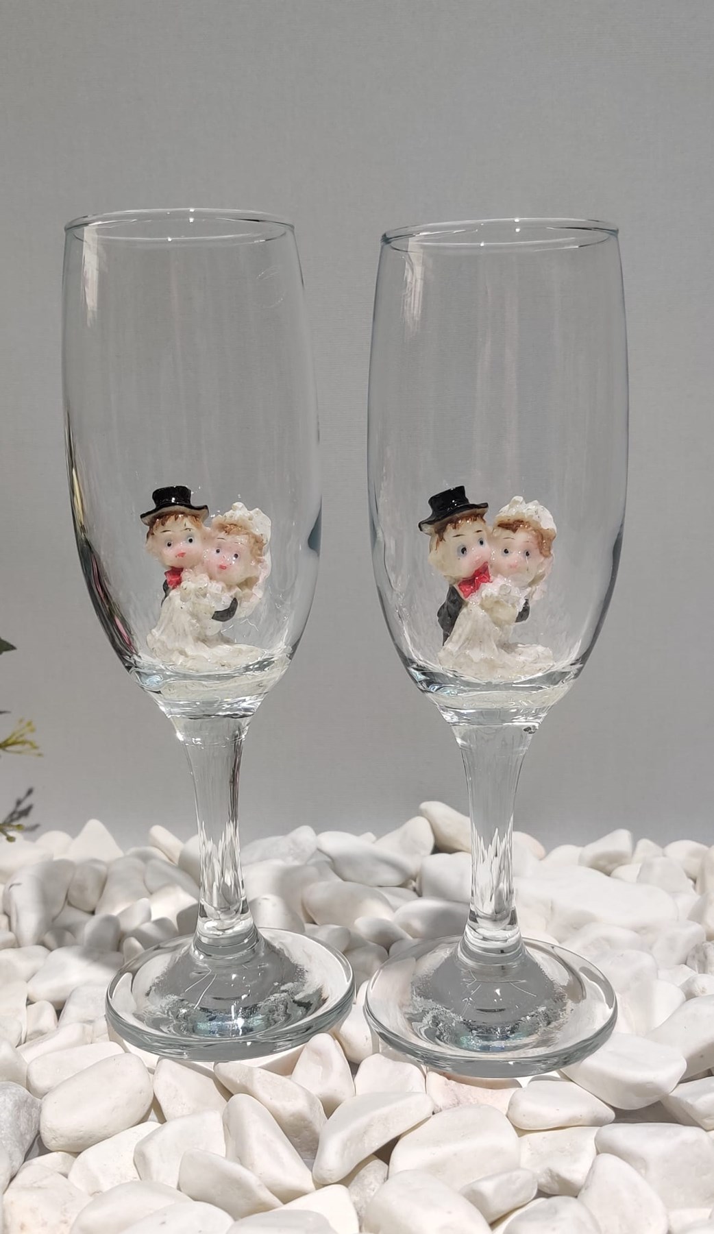 KİRLİNOVA® GELİN DAMAT FİGÜRLÜ 2’Lİ MEŞRUBAT BARDAĞI