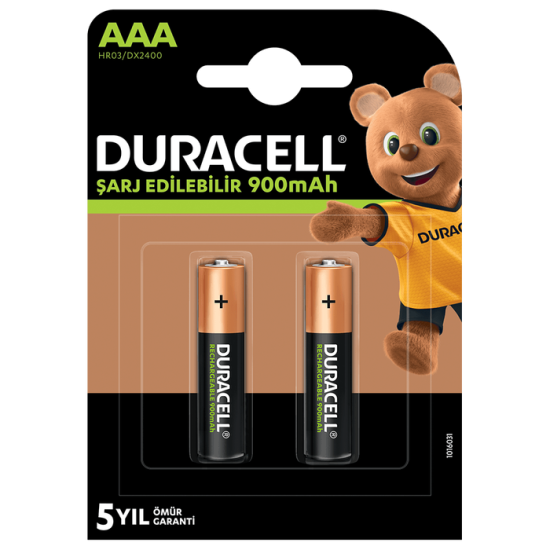 Duracell 900 Mah Şarjlı İnce Pil 2’li
