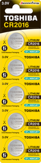 Toshiba CR 2016 Lithium Pil 5’li