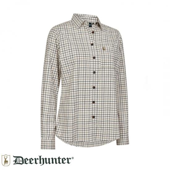 DEERHUNTER Lady Grace Bej Kareli Gömlek 38