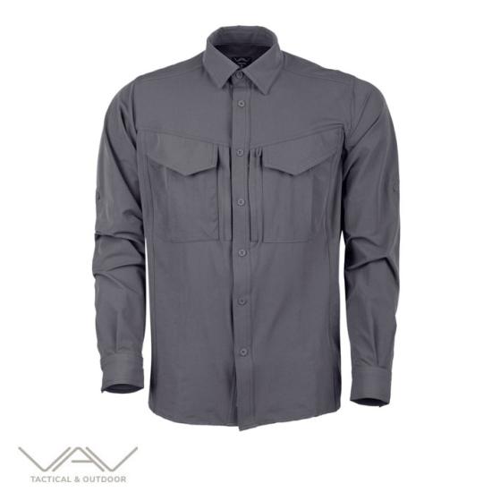 T. VAV Uzun Kol Gömlek Tacflex-03 Füme 4XL