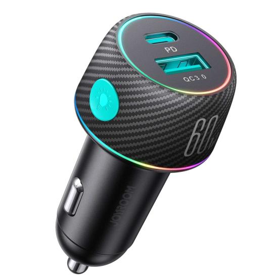 JOYROOM JR-CCN01 60W 1A+1C CAR CHARGER BLACK