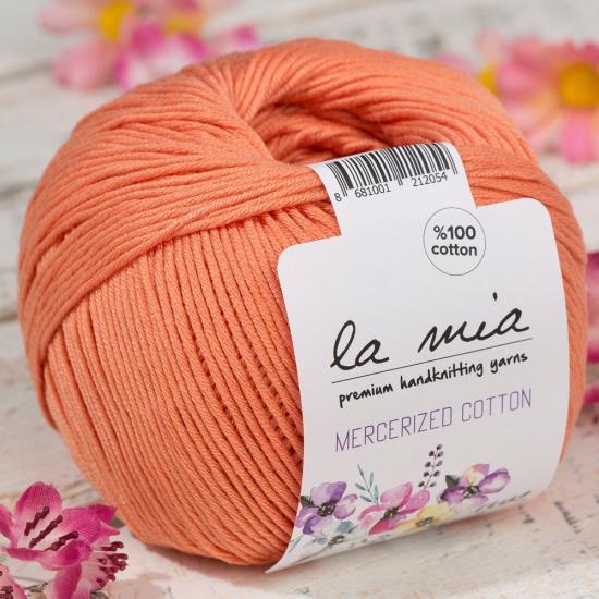 La Mia Mercerized Cotton Turuncu El Örgü İpi - 201 - 33581