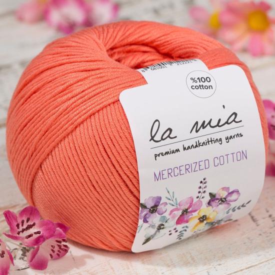 La Mia Mercerized Cotton Turuncu El Örgü İpi - 13 - 33598