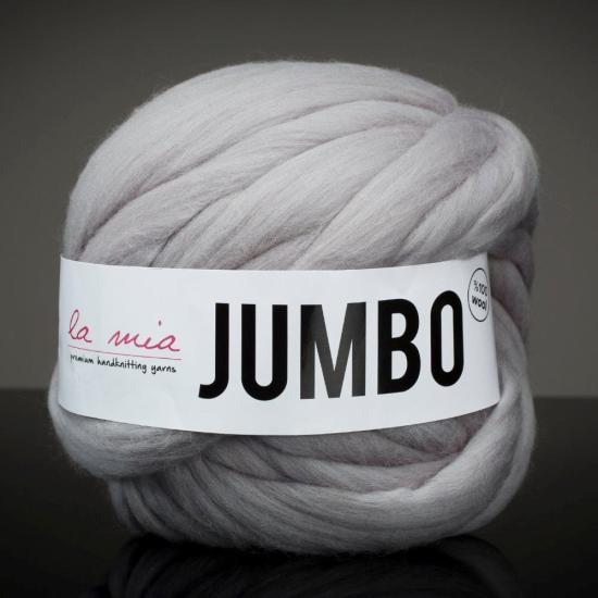 La Mia Jumbo Gri Dev Yün El Örgü İpi - J4