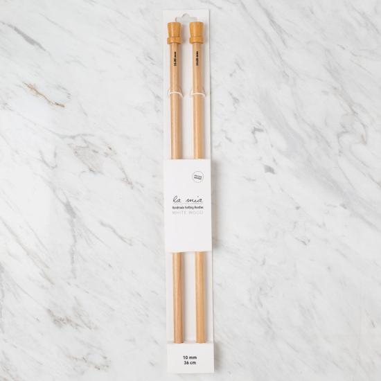 La Mia Whitewood 10 mm 36 cm Ahşap Örgü Şişi