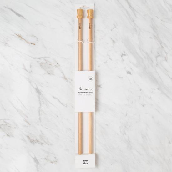 La Mia Whitewood 8 mm 36 cm Ahşap Örgü Şişi