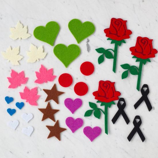 Loren 10 Paket Karışık Yaprak Figürlü Keçe Set