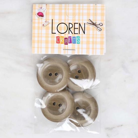 Loren Crafts 4’lü Haki Düğme - 1729