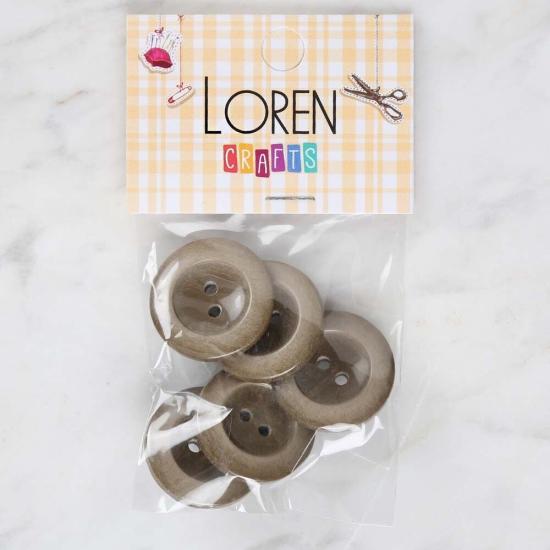 Loren Crafts 5’li Haki Düğme - 1730