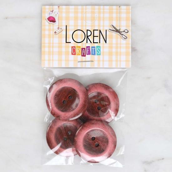 Loren Crafts 4’lü Vişne Çürüğü Düğme - 1745