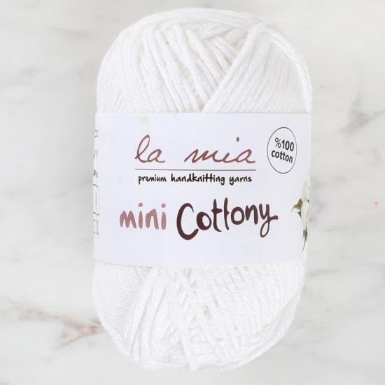 La Mia Mini Cottony 25 gr Beyaz Bebek El Örgü İpi