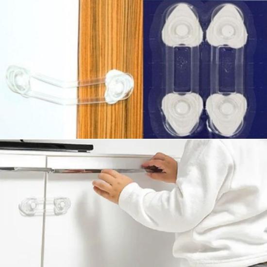 BUFFER® 2’li Mini Çok Amaçlı Kilit- Çocuk Güvenlik Gereçkerli Çekmece,Dolap,Kapak Kilidi