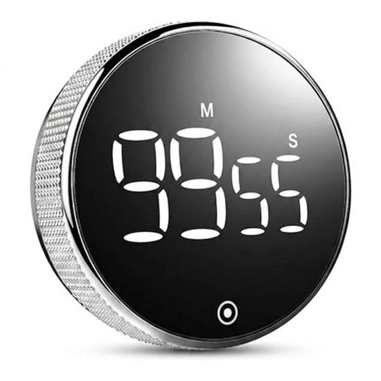 BUFFER® Manyetik Dijital Mutfak Zamanlayıcısı – 3 İnç LED Ekranlı Ses Ayarlı Döner Geri Sayım Sayacı