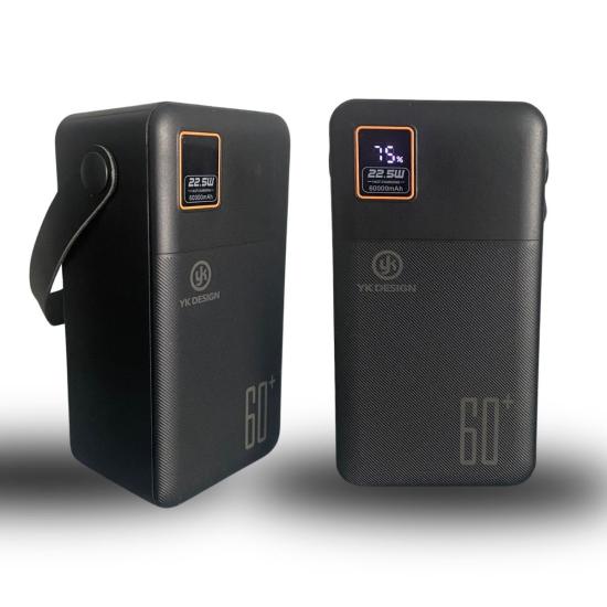 60000 mAh 5 Cep telefonunu Aynı Anda Şarj Edebilen Pil Ekranlı El Fenerli Hızlı Şarjlı Powerbank