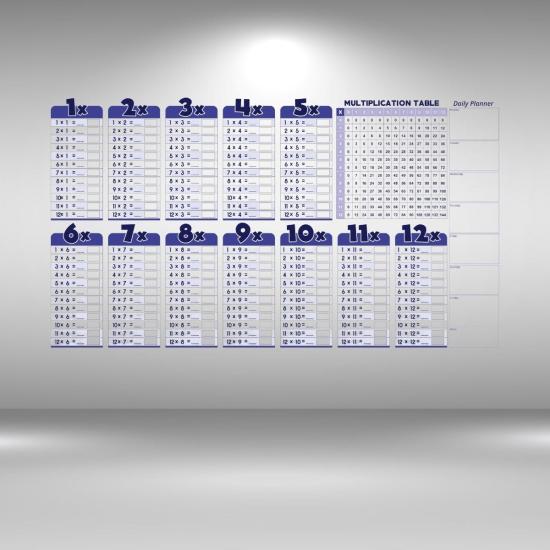 BUFFER® Statik Akıllı Kağıt Ingilizce Çarpım Tablosu 100x56 Cm