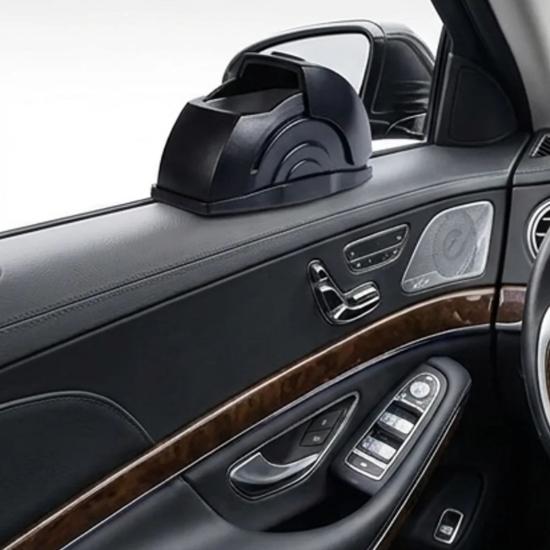 BUFFER® Araç İçi Salyangoz Küllük – Sürgülü Kapaklı, Metal Hazneli, Koku Yayılımını Azaltmaya Yardımcı Kapı Koluna Takılabilen Otomobil Küllüğü