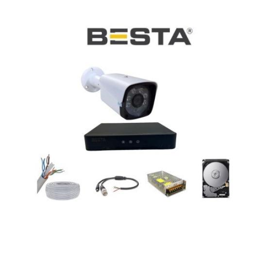 5mp Lens 2mp 1080P 1 Kameralı Ahd Güvenlik Seti 250 GB Harddisk Dahil