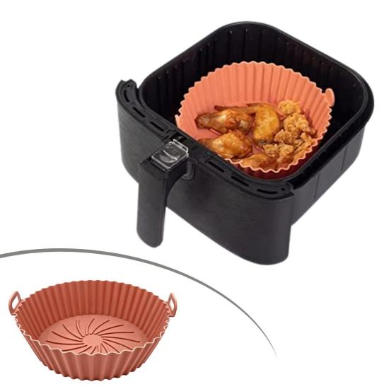 BUFFER® Renkli Isıya Dayanıklı Yıkanılabilir Silikon Fırın Ve Airfryer Yuvarlak Model Pişirme Matı 20 Cm