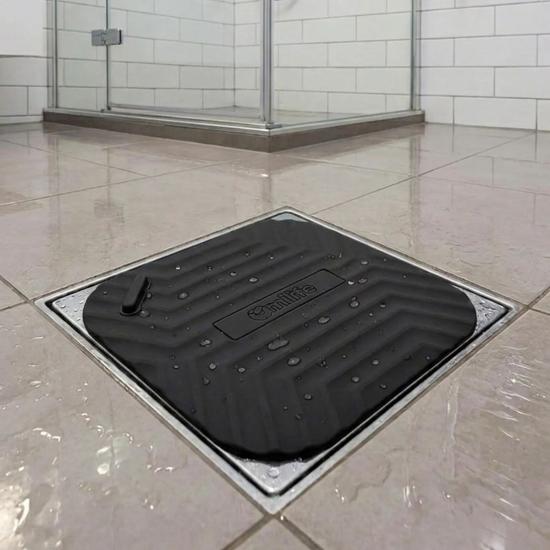 BUFFER® Siyah Kare Evye Gider Koku Önleyici Silikon Mat – Lavabo Süzgeç ve Haşere Engelleyici